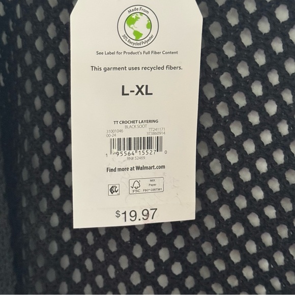 Time and Tru Black Open-Front Cardigan - Picture 10 of 13